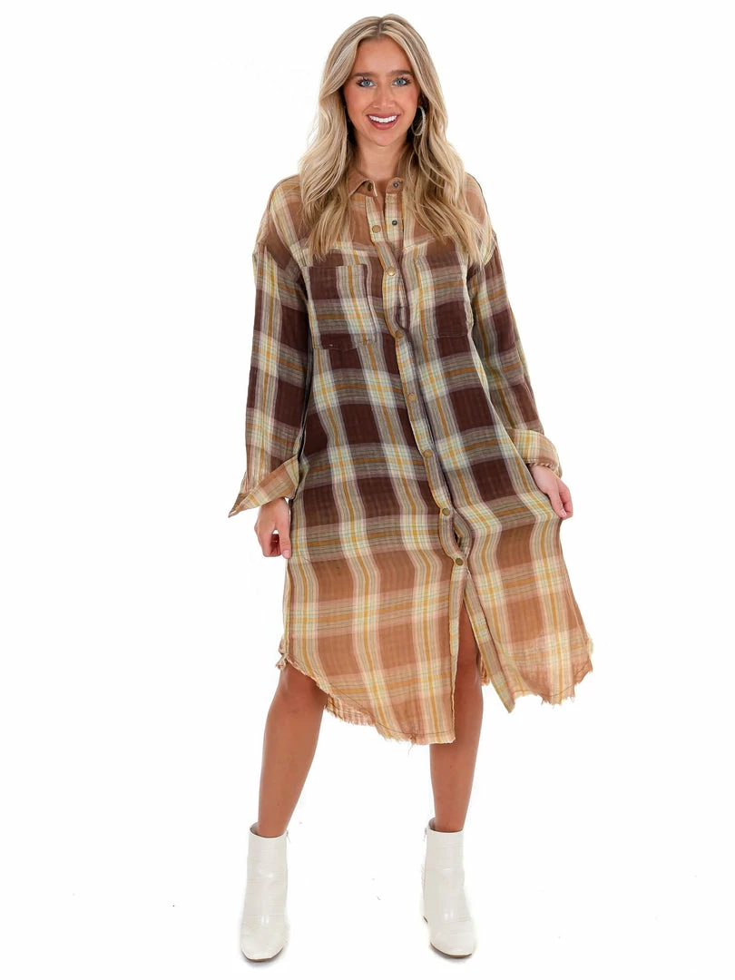 Brand new ✔️ Oli & Hali Back Again Plaid Button Down 👕 Shirt 👗 Dress 🔔 3 Oli & Hali Back Again Plaid Button Down Shirt Dress