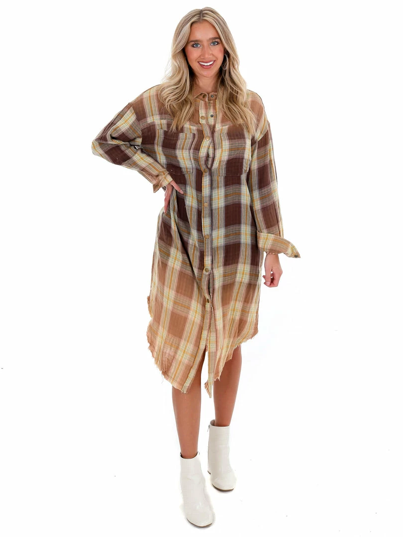 Brand new ✔️ Oli & Hali Back Again Plaid Button Down 👕 Shirt 👗 Dress 🔔 2 Oli & Hali Back Again Plaid Button Down Shirt Dress