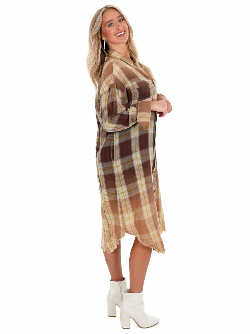 Brand new ✔️ Oli & Hali Back Again Plaid Button Down 👕 Shirt 👗 Dress 🔔 5 Oli & Hali Back Again Plaid Button Down Shirt Dress