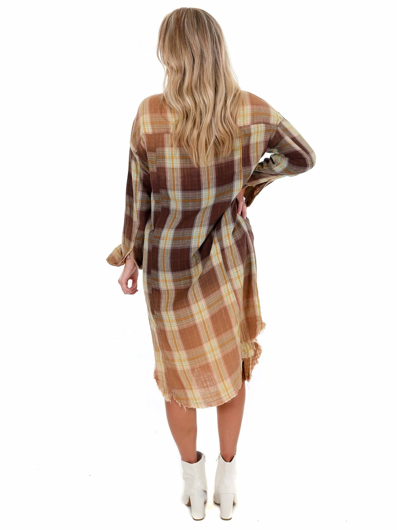 Brand new ✔️ Oli & Hali Back Again Plaid Button Down 👕 Shirt 👗 Dress 🔔 6 Oli & Hali Back Again Plaid Button Down Shirt Dress