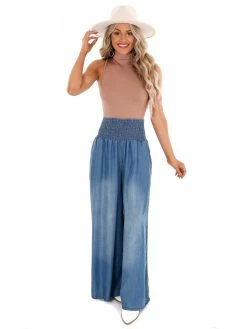 Oli & Hali How Far I'll Go Denim Wide Leg Pants