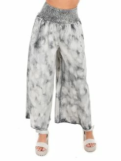 Oli & Hali How Far I'll Go Bleach Grey Wide Leg Pants Sale