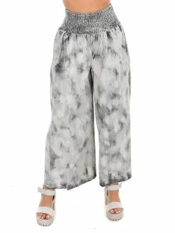 Oli & Hali How Far I'll Go Bleach Grey Wide Leg Pants Sale