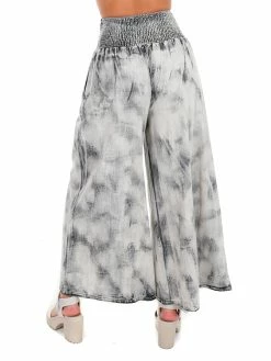Oli & Hali How Far I'll Go Bleach Grey Wide Leg Pants Sale