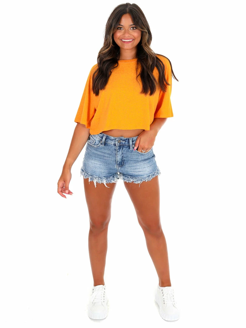 Promo 🎉 Hyfve Offense Orange Round Neck Top 🌟 5 Hyfve Offense Orange Round Neck Top