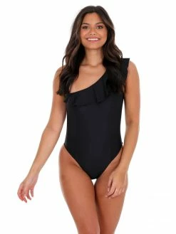 Best deal ๐ Hyfve Sale The Good Life Black Ruffle One Piece ๐ฉฑ Swimsuit ๐งจ 10 Hyfve Sale The Good Life Black Ruffle One Piece Swimsuit