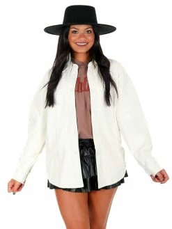 Hyfve Too Little Too Late Leather Shacket