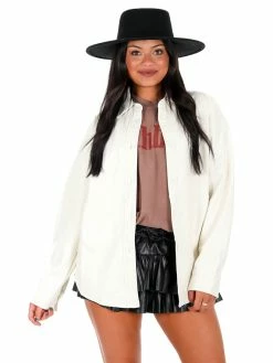 Hyfve Too Little Too Late Leather Shacket