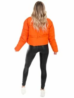 Hyfve Key To The City Orange Puffer Jacket