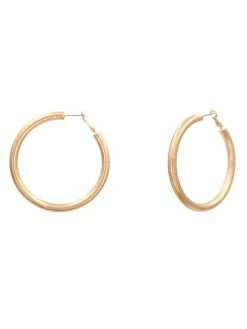 RNK Earrings 2.3 Inch Brass Hollow Hoop