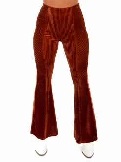 Easel Spirit In The Sky Velour Bell Bottom Pants