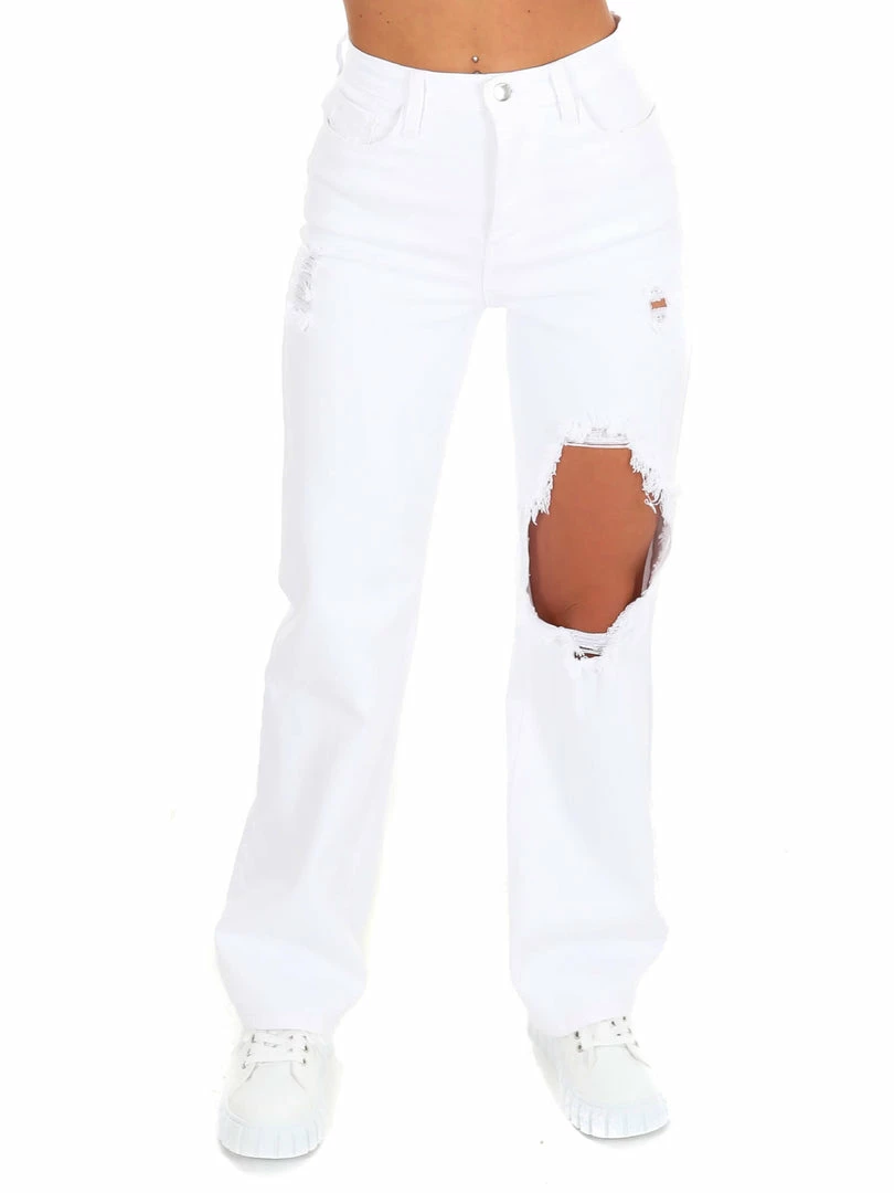 Hot Sale ๐คฉ Vibrant Hey There Distressed Straight Leg ๐ Jeans Bottoms ๐ 1 Vibrant Hey There Distressed Straight Leg Jeans Bottoms