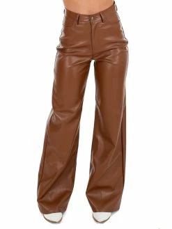 Vibrant Sale Rose Garden Leather Wide Leg Pants