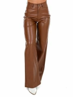Vibrant Sale Rose Garden Leather Wide Leg Pants