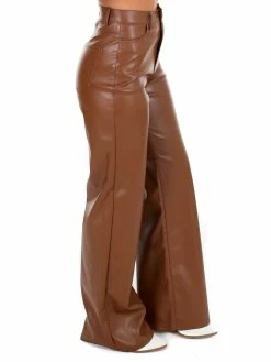 Vibrant Sale Rose Garden Leather Wide Leg Pants