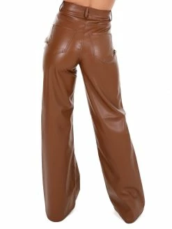 Vibrant Sale Rose Garden Leather Wide Leg Pants