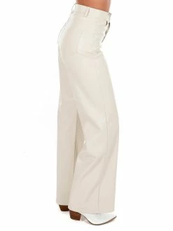 Vibrant Sale Rose Garden Leather Wide Leg Pants
