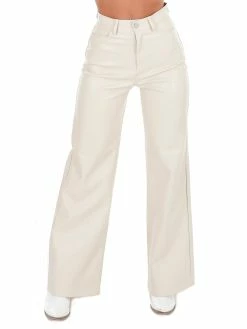 Vibrant Sale Rose Garden Leather Wide Leg Pants