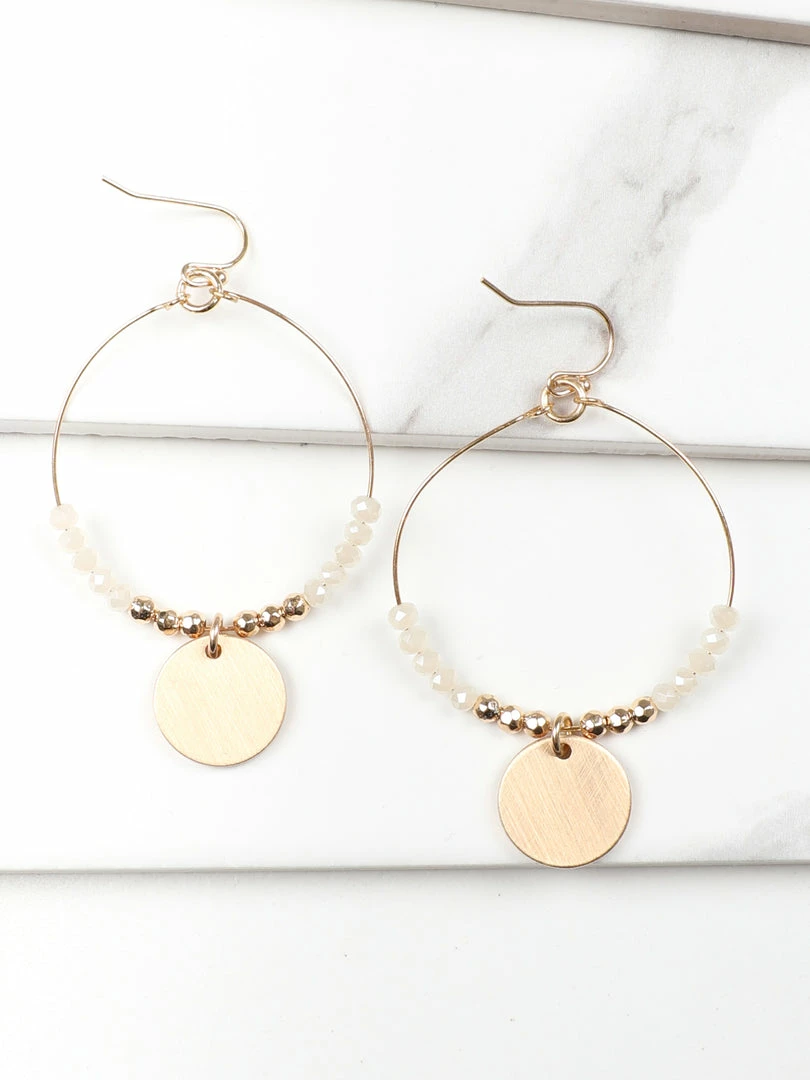 Hot Sale ๐ Jewelry Seed Bead Coin Hoop Earrings โ 1 Jewelry Seed Bead Coin Hoop Earrings