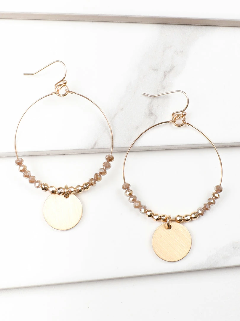 Hot Sale ๐ Jewelry Seed Bead Coin Hoop Earrings โ 3 Jewelry Seed Bead Coin Hoop Earrings