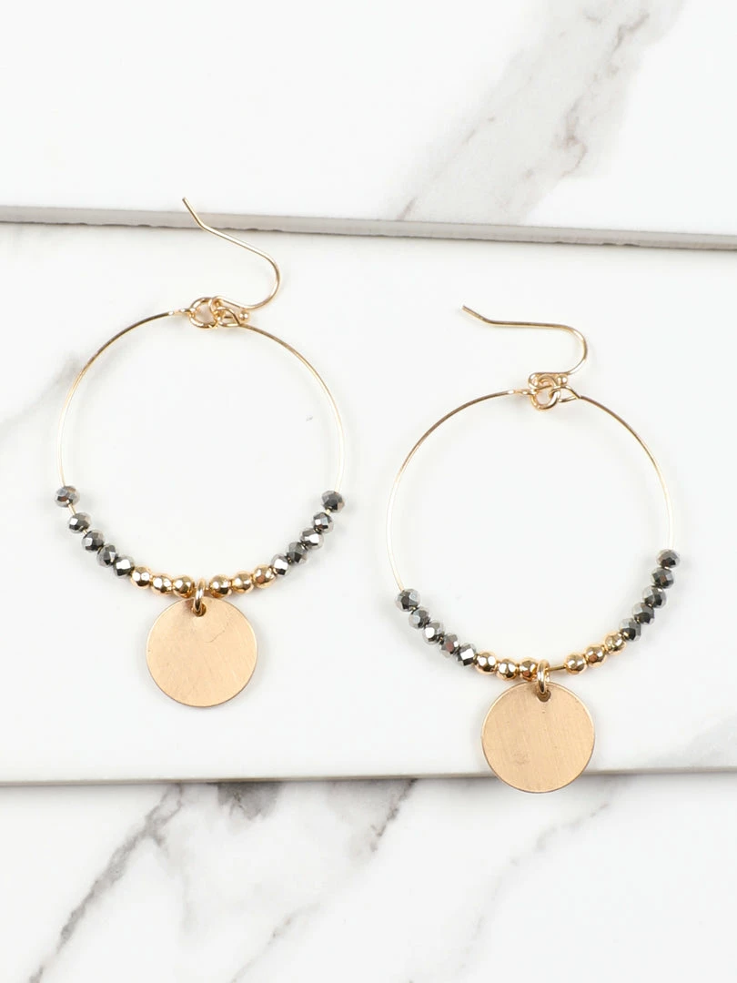 Hot Sale ๐ Jewelry Seed Bead Coin Hoop Earrings โ 6 Jewelry Seed Bead Coin Hoop Earrings