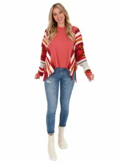 Easel Nothing At All Thermal Knit Pullover Tops