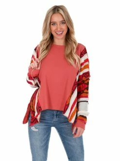 Easel Nothing At All Thermal Knit Pullover Tops