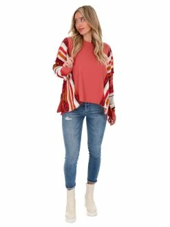 Easel Nothing At All Thermal Knit Pullover Tops