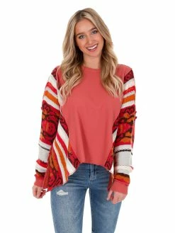 Easel Nothing At All Thermal Knit Pullover Tops