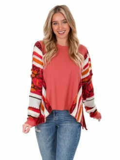 Easel Nothing At All Thermal Knit Pullover Tops