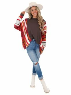 Easel Nothing At All Thermal Knit Pullover Tops