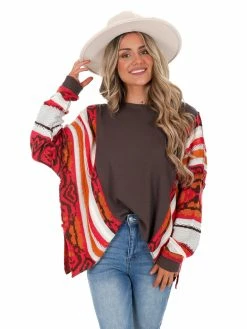 Easel Nothing At All Thermal Knit Pullover Tops