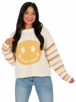 Deals โ๏ธ Easel Like You Mean It Smiley Face Sweater ๐ 22 Easel Like You Mean It Smiley Face Sweater
