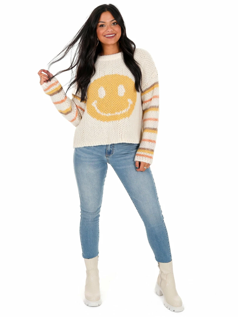 Deals โ๏ธ Easel Like You Mean It Smiley Face Sweater ๐ 9 Easel Like You Mean It Smiley Face Sweater