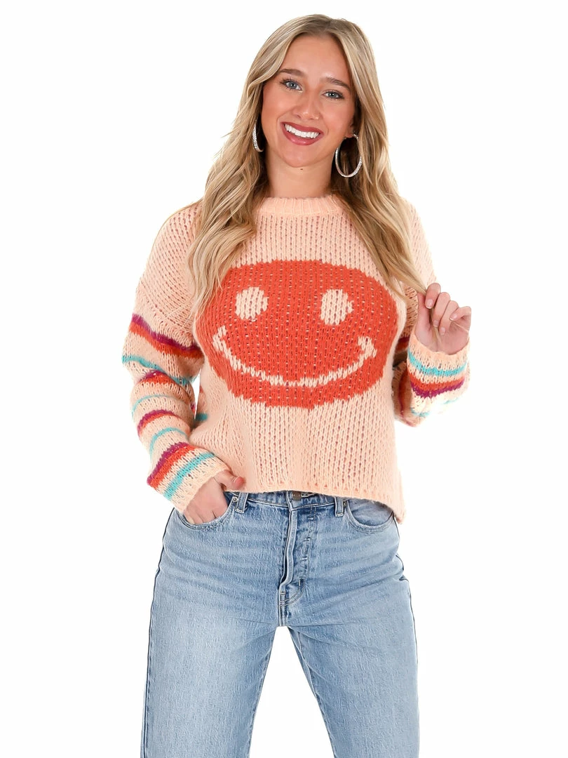 Deals โ๏ธ Easel Like You Mean It Smiley Face Sweater ๐ 3 Easel Like You Mean It Smiley Face Sweater