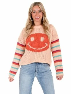 Easel Like You Mean It Smiley Face Sweater