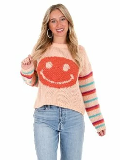 Deals โ๏ธ Easel Like You Mean It Smiley Face Sweater ๐ 19 Easel Like You Mean It Smiley Face Sweater