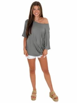 Easel Sale Don't Know Why Ruched Top