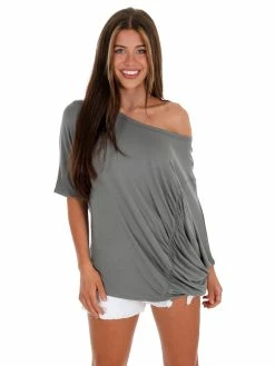 Easel Sale Don't Know Why Ruched Top