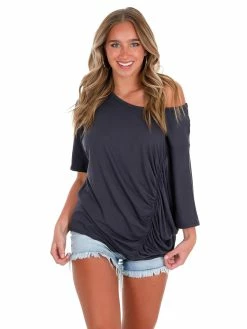 Easel Sale Don't Know Why Ruched Top