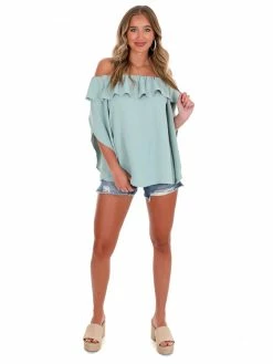 Easel One That Got Away Ruffle Top