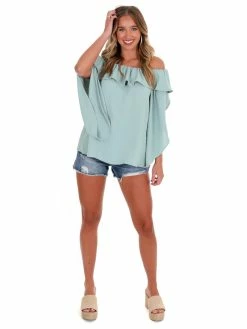 Easel One That Got Away Ruffle Top