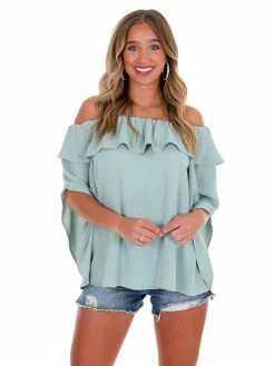 Easel One That Got Away Ruffle Top