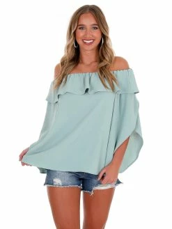 Easel One That Got Away Ruffle Top