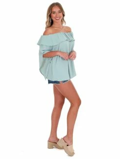 Easel One That Got Away Ruffle Top