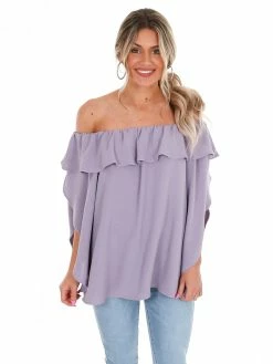 Easel One That Got Away Ruffle Top