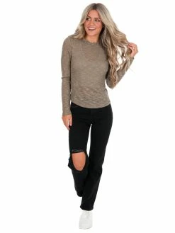 Free People Deep Army Aura Layering Top Tops