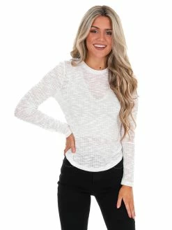 Free People White Aura Layering Top