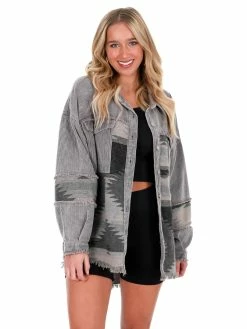 POL Makes You Beautiful Corduroy Aztec Jacket Tops