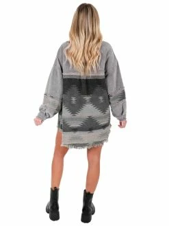 POL Makes You Beautiful Corduroy Aztec Jacket Tops